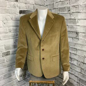 Vintage 90 Chaps Ralph Lauren Blazer Men Camel Corduroy Academia Casual Boho